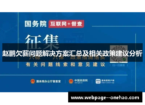 赵鹏欠薪问题解决方案汇总及相关政策建议分析 赵鹏欠薪问题解决方案汇总及相关政策建议分析